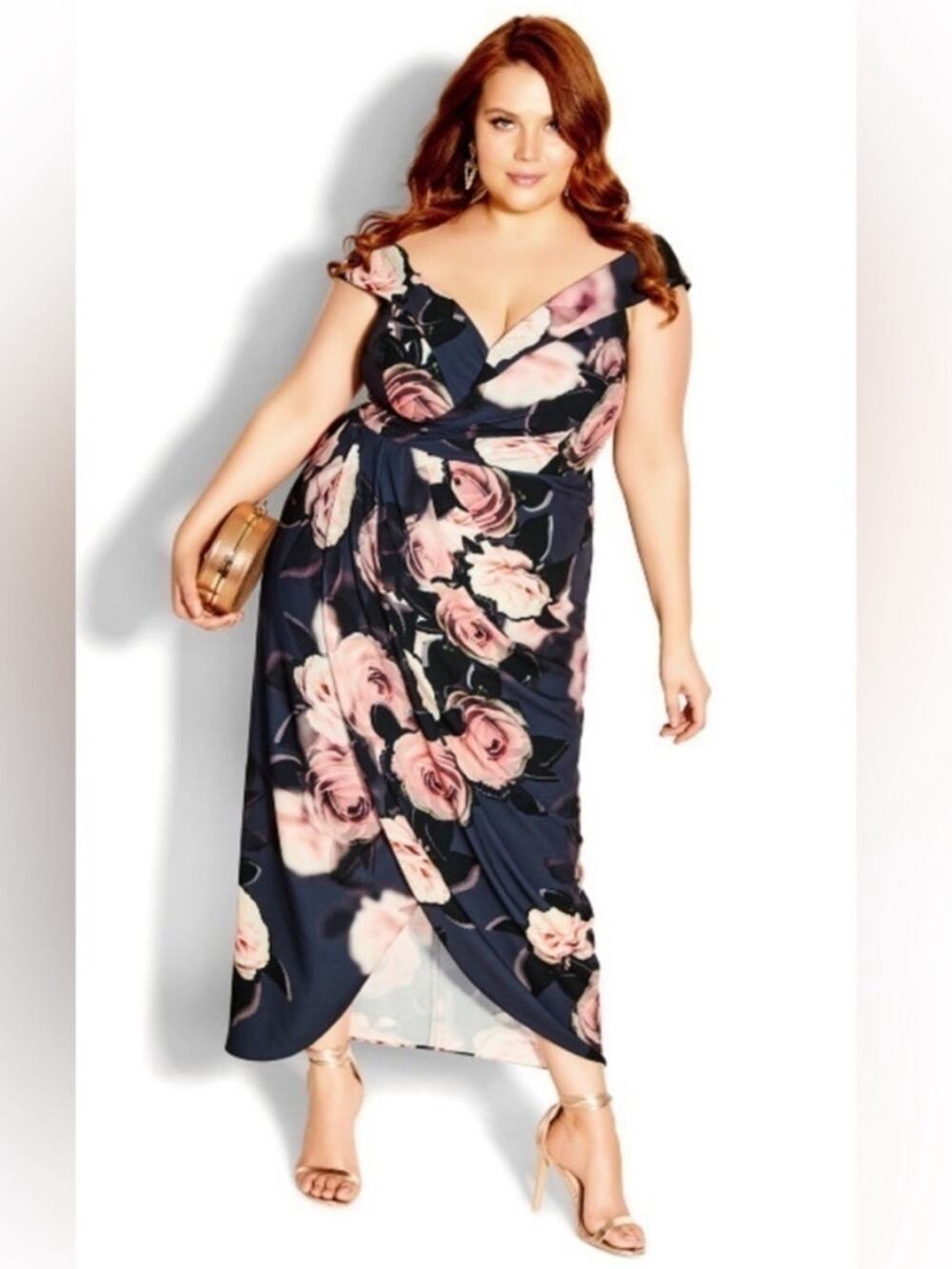 City Chic Sweet Love floral Dress Sz 16